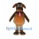 Dark Brown Dog Mascot Costume with Tan Belly and Long Pink Tongue