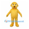Yellow Dog Mascot Costume with Small Floppy Ears and Round Belly