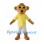 Bear Mascot Costume with Yellow Sunglasses Shirt and White Shorts