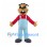 Dog Mascot Costume with Red Hooded Shirt and Light Blue Overalls