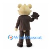 Bear Gentleman Mascot Costume with Brown Suit and Matching Top Hat