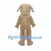 Beige Dog Mascot Costume with Black Nose and Dark Paw Pads