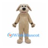 Beige Dog Mascot Costume with Black Nose and Dark Paw Pads