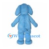 Blue Dog Mascot Costume with Shaggy Fur and Long Floppy Ears