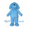 Blue Dog Mascot Costume with Shaggy Fur and Long Floppy Ears