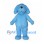 Blue Dog Mascot Costume with Shaggy Fur and Long Floppy Ears
