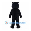 Black Bear Mascot Costume with Cream Muzzle and Belly