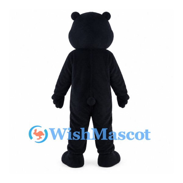 Black Bear Mascot Costume with Cream Muzzle and Belly