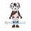 White Dog Mascot Costume with Brown Patches and Floppy Ears