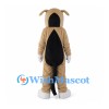 Tan Dog Mascot Costume with White Belly and Black Back Patch