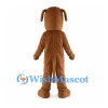 Brown Dog Mascot Costume with Long Muzzle and Floppy Ears