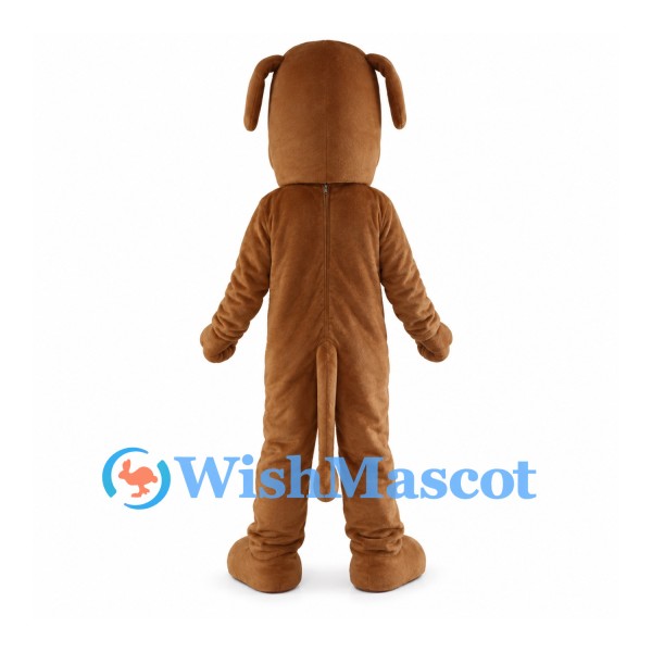 Brown Dog Mascot Costume with Long Muzzle and Floppy Ears