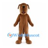 Brown Dog Mascot Costume with Long Muzzle and Floppy Ears