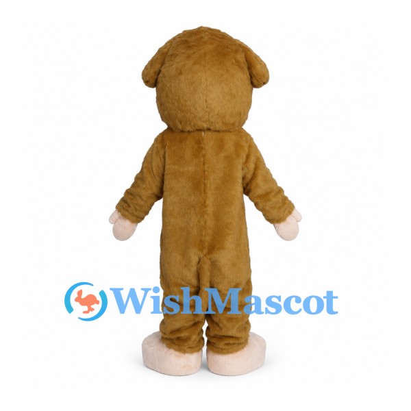 Guinea Pig Mascot Costume in Brown and White with Pink Paws