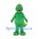 Green Dinosaur Mascot Costume with Yellow Spikes and Spotted Feet