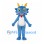 Blue Dragon Mascot Costume with Yellow Horns and White Belly