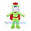 Superhero Cow Mascot Costume in Lime Green with Red Cape and Beret