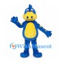 Blue Dinosaur Mascot Costume with Yellow Spots and Belly