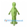 Green Tyrannosaurus Mascot Costume with Yellow Belly and Toothy Grin