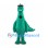 Teal Dinosaur Mascot Costume with Sunglasses and Long Tail
