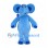 Blue Elephant Mascot Costume with Large Ears and Dark Blue Toes