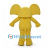 Yellow Elephant Mascot Costume with Large Round Ears