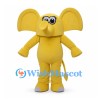 Yellow Elephant Mascot Costume with Large Round Ears