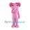 Pink Elephant Mascot Costume with Small Hair Bow and Gray Toes
