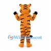 Orange Tiger Mascot Costume with White Belly and Pink Nose