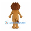 Brown Lion Mascot Costume with Round Mane and Cream Belly