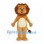 Brown Lion Mascot Costume with Round Mane and Cream Belly