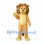 Tan Lion Mascot Costume with Shaggy Brown Mane and Cream Paws