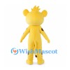 Leopard Cub Mascot Costume in Yellow with Brown Spots and Cream Belly