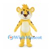 Leopard Cub Mascot Costume in Yellow with Brown Spots and Cream Belly