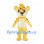 Leopard Cub Mascot Costume in Yellow with Brown Spots and Cream Belly