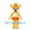 Leopard Cub Mascot Costume with Orange Skirt and Brown Spots