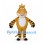 Tiger Mascot Costume in Gold with White Belly and Narrow Eyes