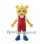 Mouse Mascot Costume in Yellow with Red Overalls and Blue Shoes