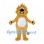 Golden Lion Mascot Costume with Sculpted Mane and White Belly