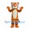 Orange Tiger Mascot Costume with Cream Belly and Large White Muzzle