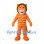 Orange Lion Mascot Costume with Muscular Body and Brown Mane