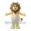 Yellow Lion Mascot Costume with Brown Mane and White Paw Pads