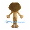 Tan Lion Mascot Costume with Extra Wide Shaggy Mane