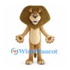 Tan Lion Mascot Costume with Extra Wide Shaggy Mane