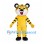 Yellow Tiger Mascot Costume with Round Black Ears and White Muzzle