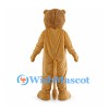 Tan Lion Mascot Costume with Small Mane and Roaring Face