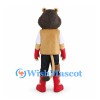 Lion Mascot Costume with Tan Vest Red Gloves and Red Boots