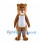 Brown Lion Mascot Costume with White Belly and Pink Nose