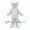 Snow Leopard Mascot Costume with Gray Spots and White Paws
