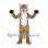 Golden Tiger Mascot Costume with Black Stripes and Clawed Paws